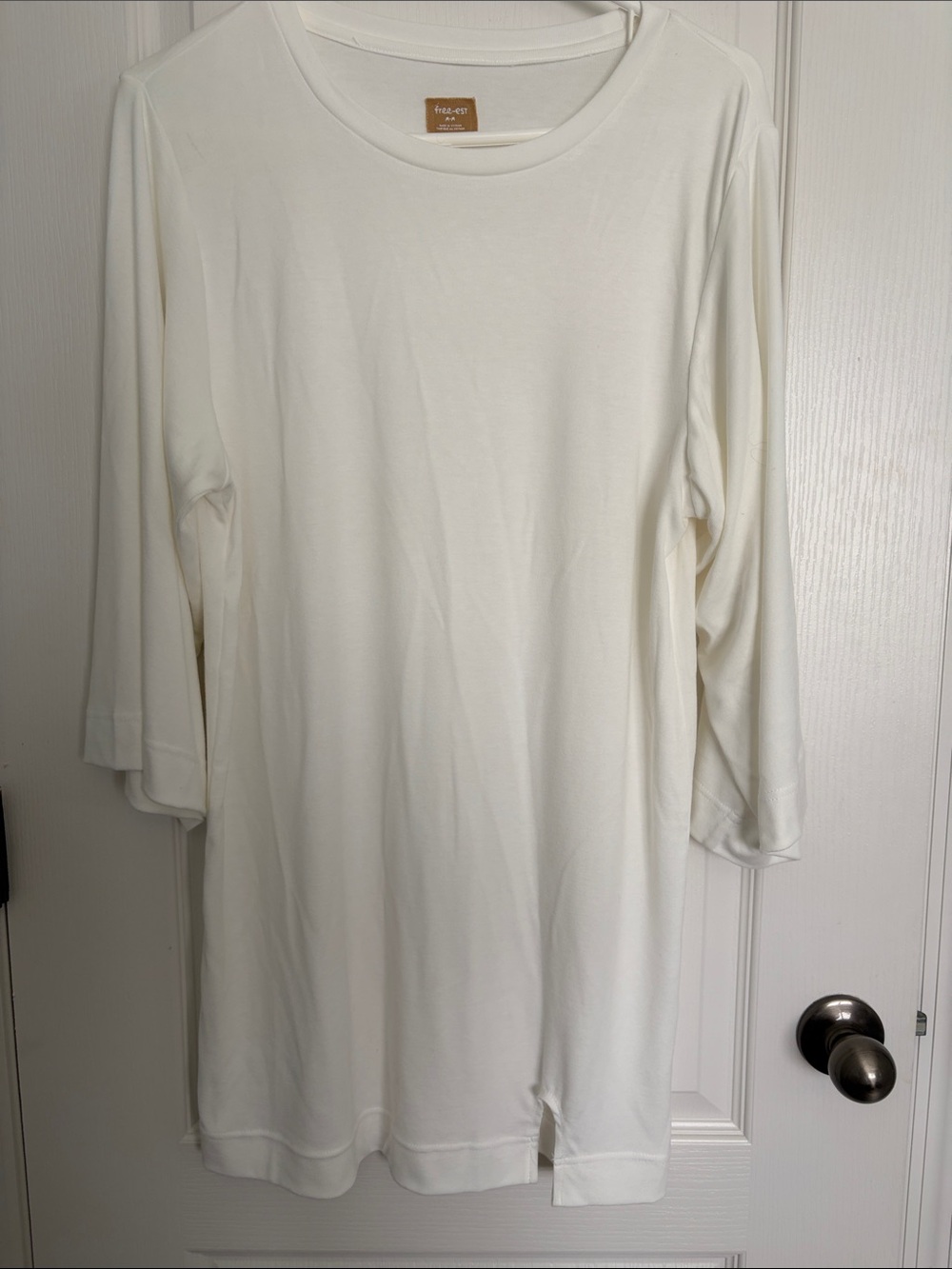 Free People Cream good feels mini dress 3/4 bell sleeve